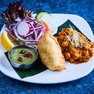 Samosa Chat – Heat up the oil (can be vegan)